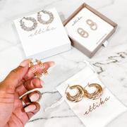 Ettika Statement Crystal Hoop 18k Gold Plated Earrings Review