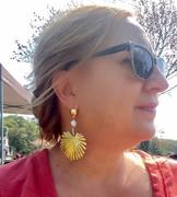 Ettika Palm Leaf Earring with Pearl in Gold Review