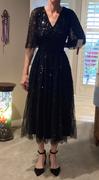 Lara Lara 29221 - Flowing, Sequin Midi Dress with Short Sleeves Review