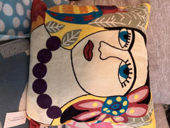 Quarter Moon Bazaar Frida Kahlo Flower & Parrot | Embroidered Pillow Cover Review