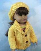 Pixie Faire Shawl Collar Cardigan and Beret 18 Doll Clothes Knitting Pattern Review