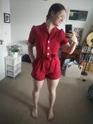 Weekend Doll 40s Playsuit In Red Review