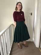 Weekend Doll Classic 1940s Style A-Line Skirt in Forest Green Review
