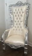 THRONE KINGDOM Queen Latifah' Throne Chair - White / Silver Review