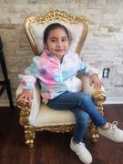 THRONE KINGDOM Mini Crown Tiffany Kids Throne - White Croc Print / Gold Review