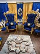 THRONE KINGDOM King David Lion Throne Chair - White Velvet / Gold Review