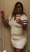 Curvy Sense Plus Size Varsity Stripe Hoodie Dress -  Ivory Review