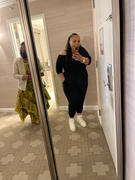Curvy Sense Plus Size Off The Shoulder Capri Jumpsuit - Black Review