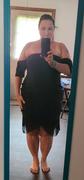 Curvy Sense Plus Size Senorita Fringe Dress - Black Review