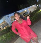 Curvy Sense Plus Size Jersey Girl Bodysuit - Red Review