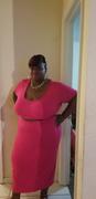 Curvy Sense Plus Size Carmen Top & Skirt Matching Set - Fuchsia Review