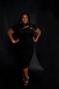 Curvy Sense Plus Size Mock Neck Zipper Dress - Black Review