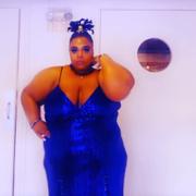 Curvy Sense Plus Size Melissa Sequins  M-Slit Dress - Blue Review