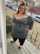 Curvy Sense Plus Size Rhianna Metallic Surplice Dress- Silver Review