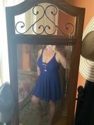 Curvy Sense Plus Size Caged Fit & Flare Dress - Royal Blue Review