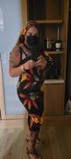 Curvy Sense Plus Size Cutout Floral Ruched Dress - Black Review