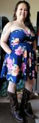 Curvy Sense Plus Size Amaryllis Floral  Flare Dress - Navy Review