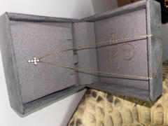 Ferkos Fine Jewelry 14K Gold Tiny Diamond Cross Necklace Review