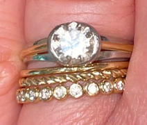 Ferkos Fine Jewelry 14K Gold Bezel Setting Round Brilliant Cut Diamond Eternity Ring Review
