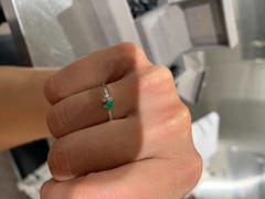 Ferkos Fine Jewelry 14K Dainty Princess Cut Emerald and Diamond Ring Review