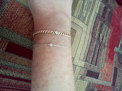 Ferkos Fine Jewelry 14k Gold Cuban Link Bracelet w/ Bezel Setting Diamond Review
