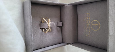 Ferkos Fine Jewelry 14k Gold Criss Cross Diamond Cluster Ring Review