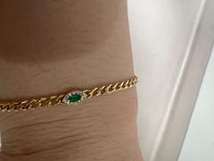 Ferkos Fine Jewelry 14k 2MM Curb Link Marquise Emerald Bracelet Review