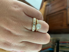 Ferkos Fine Jewelry 14k Bezel Setting Emerald Cut Diamond Wedding Band Review