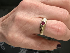 Ferkos Fine Jewelry 14k Heart Shape Ruby Beveled Ring Review
