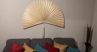 Chicnchill Vietnam Large Decorative Rustic Bamboo Woven Fan Headboard Wall Decor (Ivory) Review