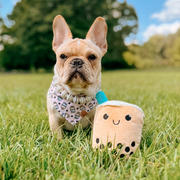 & Mutts Co. boba milk tea squeaker dog toy Review