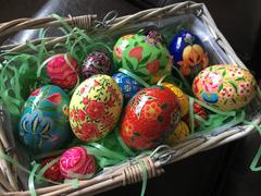 BestPysanky.com Set of 6 Garden Flowers Wooden Pysanky Ukrainian Easter Eggs Pysanky 3 Inches Review