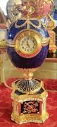 BestPysanky.com 1904 Kelch Chanticleer Blue Enamel Royal Russian Egg with Clock Review