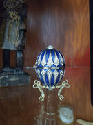 BestPysanky.com Blue Enamel Jeweled Royal Inspired Russian Easter Egg 3.25 Inches Review
