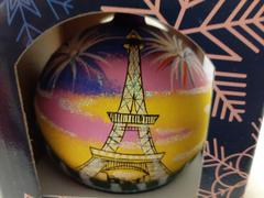 BestPysanky.com Eiffel Tower, Paris, France Glass Ball Christmas Ornament 4 Inches Review
