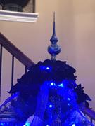 BestPysanky.com Polar Star in Blue Sky Blue Glass Christmas Tree Topper Review