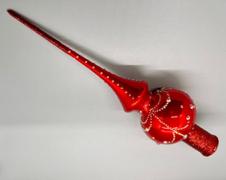 BestPysanky.com Glossy Solid Red Glass Christmas  Tree Topper 11 Inches Review
