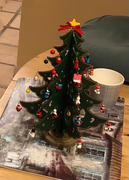 BestPysanky.com Wooden Tabletop Christmas Tree with 32 German Style Miniature Christmas Ornaments 12.5 Inches Tall Review