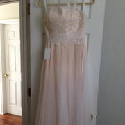 ieie Bridal Blush Boho Beach Lace Wedding Dress with Illusion Neckline SARA Review