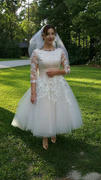 ieie Bridal Retro 50s Modest Tea Length Lace Wedding Dress MARLENE Review