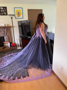ieie Bridal Unique Purple Black Ball Gown Wedding Dress OCTOBER Review