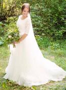 ieie Bridal Modest Lace Wedding Dress with Half Sleeves and Tulle Skirt HALLIE Review