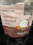 Paromi Tea Organic Coconut Almond Black Tea, Full Leaf, in Pyramid Tea Bags Review