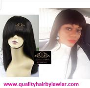 QualityHairByLawlar Raw Hair- Indonesian Silky Straight fringe Bangs Human Hair Wig Review