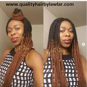 QualityHairByLawlar Box Braids Fully Hand Braided Ombre Lace Wig (#1/#30) Review