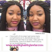 QualityHairByLawlar Box Braids Fully Hand Braided Lace Wig (33) Review