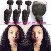 QualityHairByLawlar Brazilian Loose Wave Human Hair 3pcs Bundle & Lace Closure Deal Review