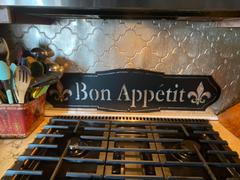 Maker Table Bon Appetit Metal Sign - French Country Industrial - Rustic Farmhouse Kitchen Wall Art Review
