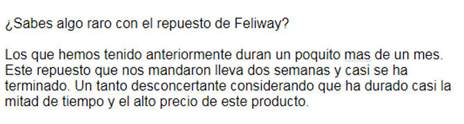 Fomento al Comercio Latinoamericano S.A. de C.V. Repuesto de Feliway Classic Review
