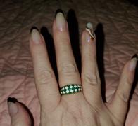 Rellery Checker Rings - Green Set of 2 Review